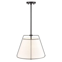 Light Society Ls-C554-Blk Lise Chandelier, Black/White