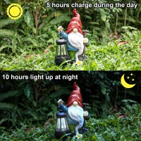 Taupos Garden Statue Gnome Deco, Garden Statues Sculptures, Outdoor Decorations For Patio,With Solar Powered Led Light