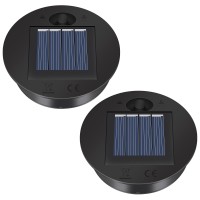 2 Pack Solar Lights Replacement Top - 7 Lumens Led Solar Panel Lantern Lid Lights, Outdoor Replacement Parts, Garden Patio Decor Light Up Your Space (2.76In)