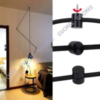 Gvoree Swag Hook For Chandelier Ceiling Lights Cable,Lamp Hook For Hanging Pendant Lighting Fixture 6 Pack Polished Black Modern