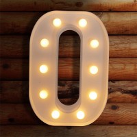 Viti Led Letter Lights Light Up Letters Sign For Night Light, Alphabet Marquee Letters For Wall Decor, Light Up Letters Wedding/Birthday Party Battery Powered Christmas Decoration Letter Lights (O)