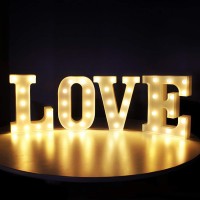 Viti Led Letter Lights Light Up Letters Sign For Night Light, Alphabet Marquee Letters For Wall Decor, Light Up Letters Wedding/Birthday Party Battery Powered Christmas Decoration Letter Lights (V)