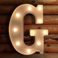 Viti Led Letter Lights Light Up Letters Sign For Night Light, Alphabet Marquee Letters For Wall Decor, Light Up Letters Wedding/Birthday Party Battery Powered Christmas Decoration Letter Lights (G)