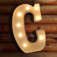 Viti Led Letter Lights Light Up Letters Sign For Night Light, Alphabet Marquee Letters For Wall Decor, Light Up Letters Wedding/Birthday Party Battery Powered Christmas Decoration Letter Lights (C)