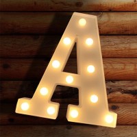 Viti Led Letter Lights Light Up Letters Sign For Night Light, Alphabet Marquee Letters For Wall Decor, Light Up Letters Wedding/Birthday Party Battery Powered Christmas Decoration Letter Lights (A)