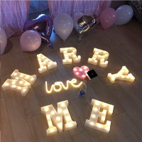 Viti Led Letter Lights Light Up Letters Sign For Night Light, Alphabet Marquee Letters For Wall Decor, Light Up Letters Wedding/Birthday Party Battery Powered Christmas Decoration Letter Lights (A)