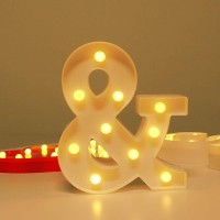 Viti Led Letter Lights Light Up Letters Sign For Night Light, Alphabet Marquee Letters For Wall Decor, Light Up Letters Wedding/Birthday Party Battery Powered Christmas Decoration Letter Lights (&)