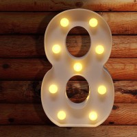 Viti Light Up Numbers, Led Light Up Number Sign Night Light For Wall Decor, Light Up Letters Wedding/Birthday Party Battery Powered Christmas Decoration Numbers Lights (8)