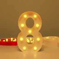 Viti Light Up Numbers, Led Light Up Number Sign Night Light For Wall Decor, Light Up Letters Wedding/Birthday Party Battery Powered Christmas Decoration Numbers Lights (8)