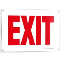 Isyfix Exit Sign - 1 Pack 10X7 Inch - 100% Rust Free .040 Aluminum Signs, Laminated For Ultimate Uv, Weather, Scratch, Water And Fade Resistance, Indoor And Outdoor, Exit Signs For Exterior.