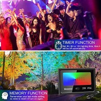 Upgraded Led Flood Light Outdoor 25W 4 Pack,Diy Color Changing Rgb Party Light Stage Light Yard Light With Remote, Indoor Spot Light Floodlights Waterproof Timing Dimmable Uplights For Events