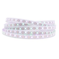 Loamlin Ws2812B Individually Addressable Rgb Led Strip 16.4Ft 5050Smd Smart Flexible Dream Full Color 60Pixels/M White Pcb Light Ip67 Waterproof Dc5V (White Pcb, 16.4Ft 300Leds Ip67)