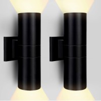 Xingguang Mingren Waterproof Outdoor Wall Lamp 14W Led Cylinder Up Down Wall Light 1400 Lm 2700K Ip65 Matte White Aluminum Cyl