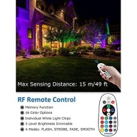 Sunvie 12W Low Voltage Landscape Lighting Rgb Color Changing Led Landscape Lights Remote Control Waterproof Spotlight Garden Patio Spotlight Decorative Lamp For Outdoor Indoor(10 Pack With Connector)