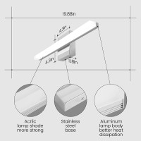 Kinyota Modern Led Vanity Lights For Bathroom 1988In 12W Daylight White Chrome Bathroom Light Fixtures Bathroom Lights Over Mir