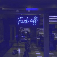 Lucunstar Fuck Off Neon Sign Neon Signs For Wall Decor Blue Neon Lights For Wall Decor Usbswitch Operated Neon Wall Sign For Be