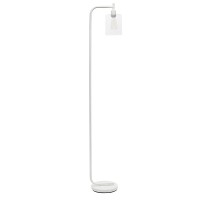 Simple Designs Lf2009Wht Modern Iron Lantern Floor Lamp White