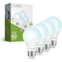 Sigalux A19 Led Light Bulb Energy Star Certified, 75 Watt Equivalent Dimmable Led Bulb, 11.5W 1100Lm Soft White 2700K, E26 Standard Light Bulbs, Ul Listed, 2 Pack