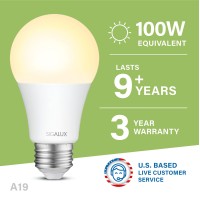 Sigalux Led Light Bulbs 100 Watt Equivalent, A19 Standard Light Bulbs 2700K Soft White, Non-Dimmable Energy Efficient 13W Led Warm Light Bulbs With E26 Medium Base, 1500Lm, Ul Listed, 6 Packs