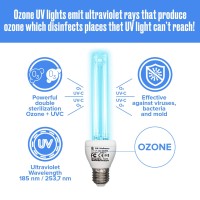 Black Magic 3D Ozone Uv Germicidal Uvc Light Lamp Timer | Uv Disinfection Light Bulb With Remote Control 25 W | Uv Light Disinfection And Uv Light Sanitizer For Home