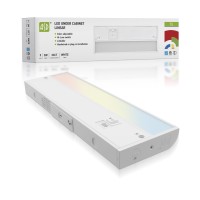 Asd Led Under Cabinet Lighting 9 Inch, Dimmable, Hardwired Or Plug-In Installation, 3 Color Levels- 2700K/3000K/4000K, Linkable Kitchen Under Counter Lighting, Etl & Energy Star, White Finish