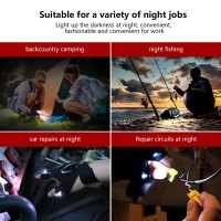 4Pcs Rechargeble Led Flashlight Gloves, Fingerless Gloves Light, Gadgets Gift Idea For Him, Rechargable Flashlight Gloves, Birthday Gift, Perfect For Fishing, Repair, Camping, Hiking, Running