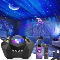 Rhm Northern Lights Projector, 3 In 1 Galaxy Star Projector Aurora Borealis Projector Night Light With Music Speaker, Timer, Sound Activated For Kids Baby Adults Bedroom Game Room Party Home Decor