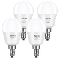 Ajuns Led Ceiling Fan Light Bulbs 40W Equivalent 120V Led Candle Holder Bulb, 5W 2700K Warm White Used For Chandeliers, Ceiling Fan Lights, Wall Chandeliers, Etc, E12 Base 4Packs