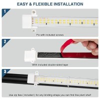 Mosthink Grow Lights For Indoor Plants 4 Packs Led Strips Full Spectrum With Auto Timer 3612H Dimmable Sunlike Growing Lamp