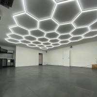 Nc Diy Plug-In Hexagonal Led Ceiling Lights For Garage Light, Silver, Kl-L304B-Sw