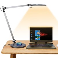 Buanick Desk Lamp Led Architect Desk Lamp Desk Lamps For Home Office Table Lamp With Wireless Charger Adjustable Swing Arm Tou