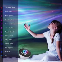 Galaxy Projector Star Projector For Bedroom Aurora Projector With Smart App Remote Control White Noise Bluetooth Speaker Ni