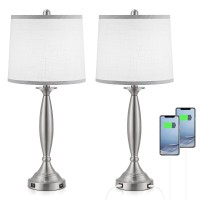 Seealle Modern Usb Table Lamp Set Of 2 27.9