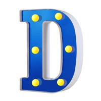 Led Marquee Letter Lights Sign Light Up Letters For Home Cafe Bar Party Wedding Birthday Christmas Decoration Battery Operated Alphabet Initials Lamp Letters Night Lights In Bedroom (Royal Blue, D)