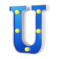 Led Marquee Letter Lights Sign Light Up Letters For Home Cafe Bar Party Wedding Birthday Christmas Decoration Battery Operated Alphabet Initials Lamp Letters Night Lights In Bedroom (Royal Blue, U)