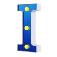 Led Marquee Letter Lights Sign Light Up Letters For Home Cafe Bar Party Wedding Birthday Christmas Decoration Battery Operated Alphabet Initials Lamp Letters Night Lights In Bedroom (Royal Blue, I)