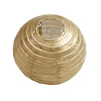 Pack Of 3 Round Paper Lanterns Lamp Wedding Birthday Party Decoration (Gold, 18