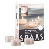 Spaas Scented Tea Lights Candles In Clear Cups - Cotton Blossom Fragrance | Premium Long Burning Scented Tealight Candles For Spa, Romantic D