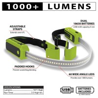 Performance Tool W2673 Innovative 60Inch Hood Light With 1000 Lumens Of Flood Light And Adjustable Elastic Strap For Any Size