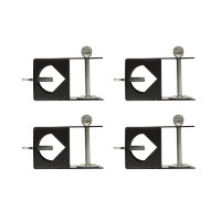 Tiki 1321138 Brand Pack Of 4 4 Inch Accessory Metal Black Deck Clamp For Torches