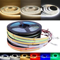 Kd-Tec 16.4Ft5M Cob Flexible Led Strip Light Dc12V24V 384Ledsm Bendable Tape (24V, Neutral White), Led-Cob-384