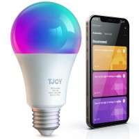 Tjoy Alexa Smart Light Bulbs, Wifi Led Light Bulb Work With Alexa&Google Home, Dimmable Rgb Color Changing 2700-6500K Smart App Control (2.4Ghz Only), A19 E26 9W (60W Equivalent) 800 Lumen,1 Pack