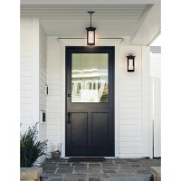 Granville 1 Light Outdoor Black Wall Lantern