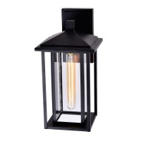 Crawford 1 Light Black Outdoor Wall Light