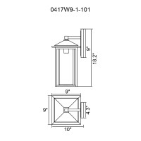 Crawford 1 Light Black Outdoor Wall Light