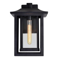 Winfield 1 Light Black Outdoor Wall Light