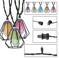 Vigdur Multicolor - Decorative String Light With 10 Led Fairy Bulbs Plug In-Party Lights For Indoor Outdoor Christmas Holiday Wedding Decor