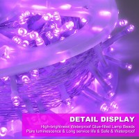 Mygoto Halloween Lights 165Ft 500 Led Indoor String Lights, Plug In String Light 8 Modes Waterproof For Outdoor Halloween Party Christmas Wedding Bedroom Decorations (Purple)