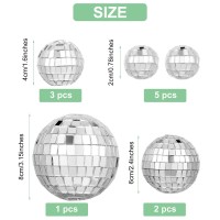 Jetec 11 Pcs Disco Ball Cake Toppers Disco Ball Birthday Party Decorations Small Disco Ball Table Centerpiece Decor For 70S Disc