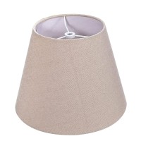 Alucset Small Lamp Shade, Barrel Fabric Lampshade For Table Lamp & Floor Light, 6 Inch Top Diameter X 10 Inch Bottom X Diameter 7.5 Inch Height, Natural Linen Hand Crafted, Spider (Brown)